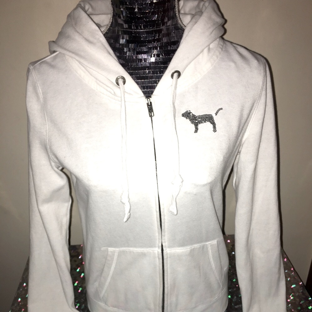 VS PINK RARE BLING FLAG HOODIE